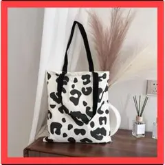 トートバッグ 肩掛け トート キャンバス　通学　ヒョウ柄　豹柄 大容量