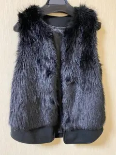 trf_outerwear 黒 ファーコート L-XL - メルカリ