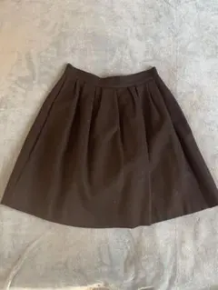 黒のフレアスカート ウール生地　ポケット付き