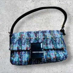 <週末セール> MIKAEL KLEIN ツイード ハンドバッグ マルチカラー