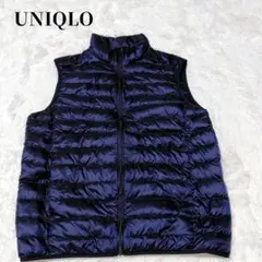 ユニクロ ネイビー ウルトラライトダウン ベスト キルティング
