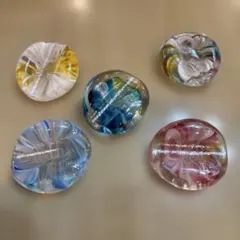 カラフルなガラス箸置き 5個セット