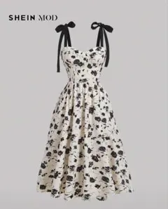 SHEIN リゾート　ワンピース花柄フレアワンピースのサムネイル