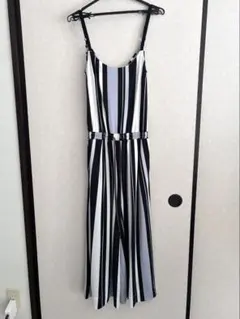 AZUL BY MOUSSY ストライプ柄 ワイドオールインワンのサムネイル