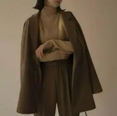 eaphi waist rope slit jacket / brown