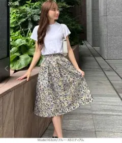 【神戸レタス】フラワージャガードスカート｜岡部あゆみさんコラボ｜ミディアム XSのサムネイル