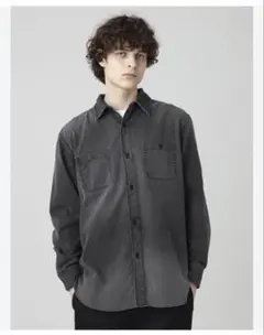 Ron Herman DENIMのピグメントダイ加工グレーダックシャツのサムネイル