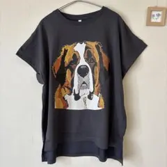 新品 ルピリアン 接触冷感 犬 半袖Tシャツ セントバーナードT/チャコールのサムネイル