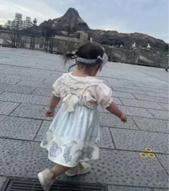 ダンボワンピース90 とヘアバンド　スタイセット