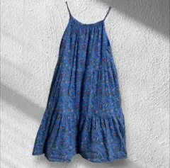 匿名配送☆最終値下げ☆ベビーギャップ青い花柄ワンピース サイズ100〜105