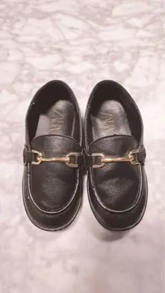 ZARA キッズ ローファー 24 約15cm ブラック
