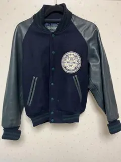 IVY LEAGUE スタジャン ネイビー レザー袖 Mサイズのサムネイル