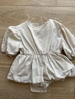 NONBEBE アイボリー フリルワンピース Mサイズ