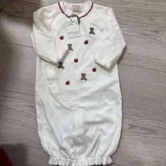 petit main クマ刺繍ロンパース