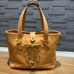 genten CERCHI トート ショルダー メッシュ チャーム バイオリン