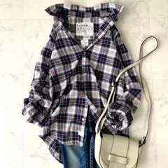 希少L.美品☆フランク＆アイリーン シワ加工 BALLY スキッパーシャツ