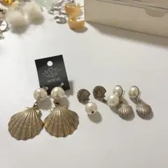 貝殻モチーフピアス　まとめ売り