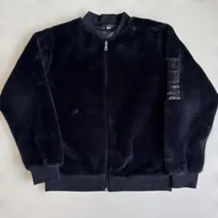 フリース ブラック ジャンパー サイドポケット付き