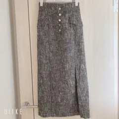 新品　GRL アソートボタンツイードナロースカート　S