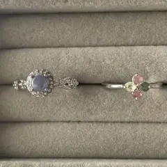 天然石　指輪　2個セット