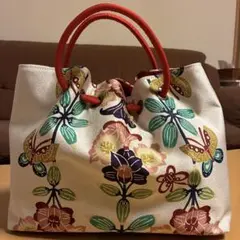 美品】DOLCE&GABBANA ドルガバマヨリカキャンバス ミニトートバッグ