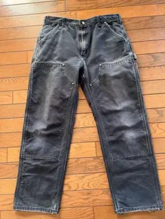 雰囲気・神サイズ‼️ Carhartt ダブルニー　W33L30 BLK USA 雰囲気・神サイズ‼️ Carhartt ダブルニー W33L30 BLK USA - メルカリ
