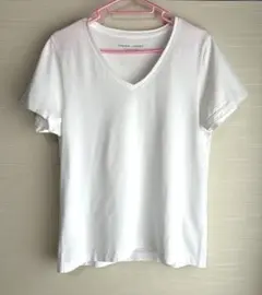 NANO UNIVERSE Vネック Tシャツ　ホワイト　38サイズ