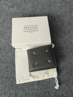 本革 Maison Margiela 二つ折り財布 レザーウォレット 黒