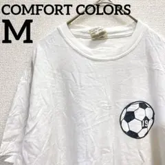 コンフォートカラーズ【M】サッカー Ｔシャツ 丸首 半袖 白 綿 レジャーのサムネイル