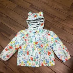 【baby gap】花柄クマ耳付きウィンドブレーカー