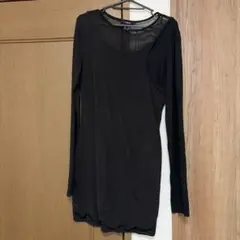 FOREVER 21 ブラック 長袖ミニワンピース