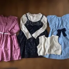ワンピース　ベスト　4点おまとめ　アプレレクール　110㎝　120㎝　女の子