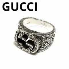 GUCCIリング アラベスク インターロッキングG シルバー925 12号 美品