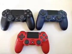 PS4コントローラーまとめ売り（ジャンク品） 赤 黒　ネイビー