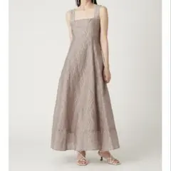 SNIDEL シアーシフォンワッシャーワンピース ピンクベージュ - メルカリ