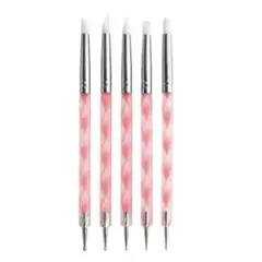 シリコンブラシ ドットペン 5種類セット ジェルネイル セルフネイル アート