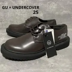 【新品】GU × UNDERCOVER ラウンドトゥシューズ ブラウン 25㎝のサムネイル