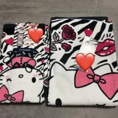 しまむら　サンリオ　ハローキティ　ゼブラ柄　バスタオル　フェイスタオル