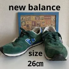 New Balance 373グリーン ブルー スニーカー　80
