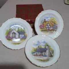 風景画の陶磁器皿 6枚セット