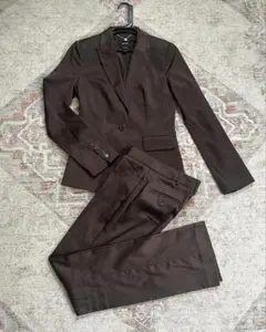 MNG SUIT ストライプ パンツスーツ上下 ブラウンのサムネイル