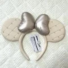 【新品未使用】キルティング カチューシャ パール ビーズ　ミニー