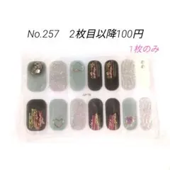 No.257，ネイルシール2枚目以降100円