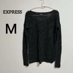 EXPRESS 【 M 】ニット トップス おしゃれ ブラックのサムネイル