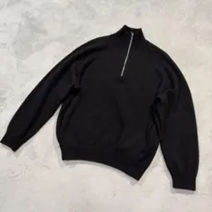 バトナー　ハーフジップ　ニット　キャメルBN-24FM-051 3サイズ　黒のサムネイル