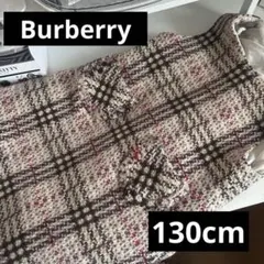 バーバリー　千鳥格子柄 ツイード調 ジャンパースカート ワンピース Vネック