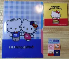 非売品　ハローキティ クリアファイル、メモ、シールセット