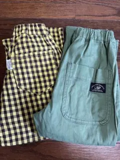 BREEZE チェック柄 ロングパンツ 110 シェフパンツ