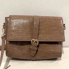 GRL ピンクブラウン ショルダーバッグ