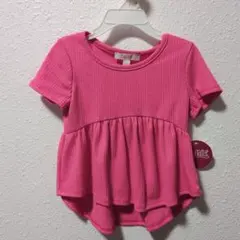 新品タグ付 海外直輸入 蛍光ピンク チュニック 4T 100-110